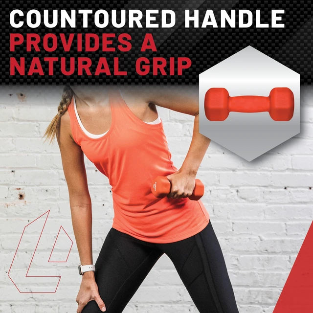 Alt view image 6 of 6 - Lifeline Fitness Neoprene Dumbbell Weights - Multiple Weight Options