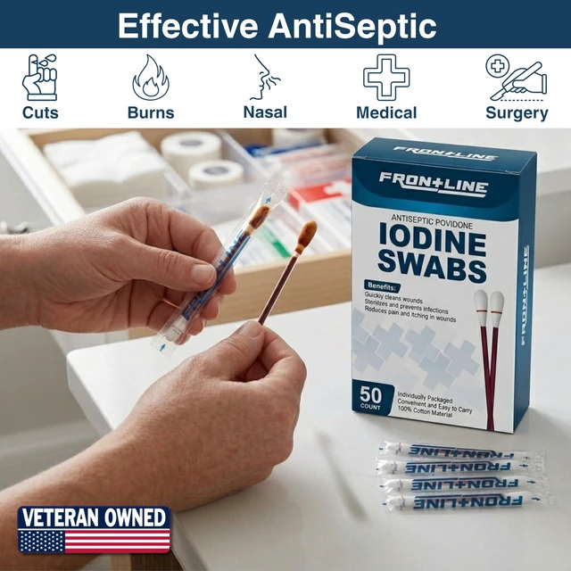 Alt view image 4 of 7 - Povidone Iodine Swabs 50Pack