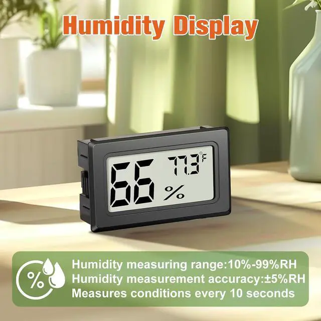 Alt view image 2 of 6 - 6 Pack Mini Hygrometer Indoor Humidity Meter, Digital Thermometer Monitor