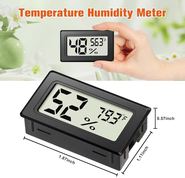 Alt view image 5 of 6 - 6 Pack Mini Hygrometer Indoor Humidity Meter, Digital Thermometer Monitor