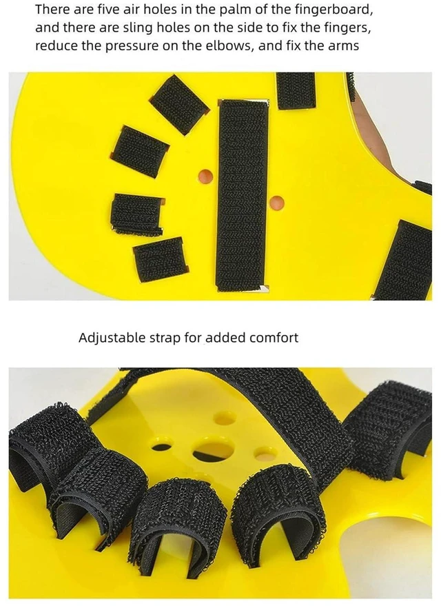 Alt view image 2 of 4 - Finger Orthotics Extended Type Stroke Hand Splint Training Support Fit Finger Assisted Rehabilitation for Apoplexy Hemiplegia Right Left Men Women Yellow