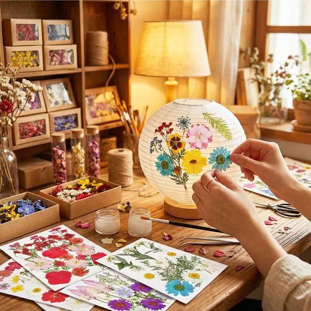 Alt view image 2 of 6 - 106Pcs Compressed Dried Natural Flowers and Leaves for Resin