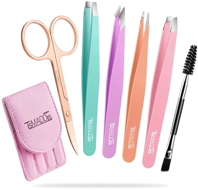 Main image of TsMADDTs 6-Piece Eyebrow Kit with Case, Tweezers for Facial Hair