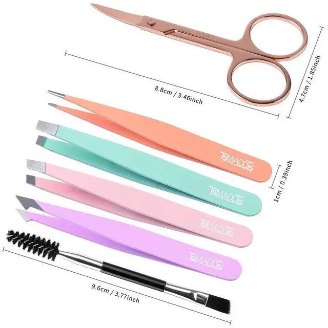 Alt view image 5 of 6 - TsMADDTs 6-Piece Eyebrow Kit with Case, Tweezers for Facial Hair