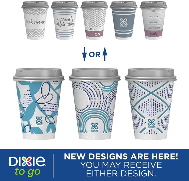 Alt view image 4 of 6 - Dixie To Go 12oz Disposable Insulated Paper Coffee Cups With Lids
