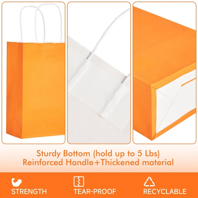 Alt view image 4 of 6 - METAPRINT 24 Pcs Paper Gift Bags with Handles, 5.8x3.2x8.25 Inches, Rainbow