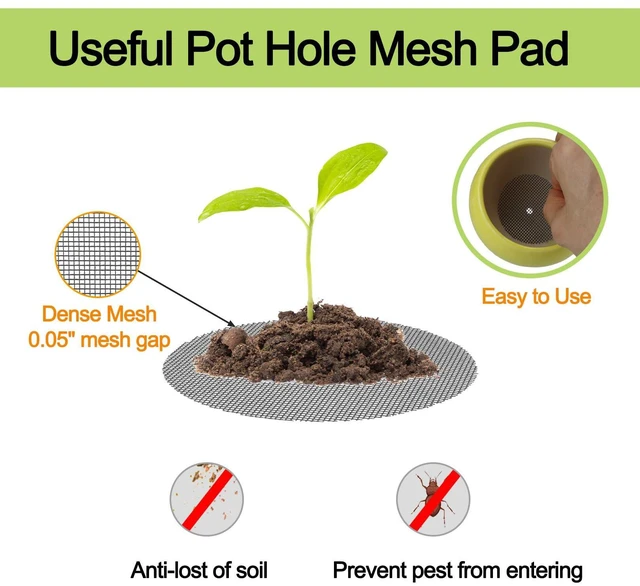 Alt view image 3 of 5 - Drainage Mesh for Plant Pot Bonsai, 2,3,4Inch, Assorted Sizes, 100Pcs