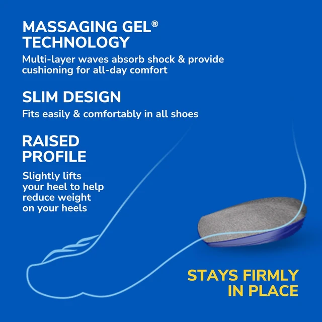Alt view image 4 of 6 - Dr. Scholl's Heel Cushions with Massaging Gel Advanced, All-Day Shock Absorption and Cushioning for Heel Discomfort Relief