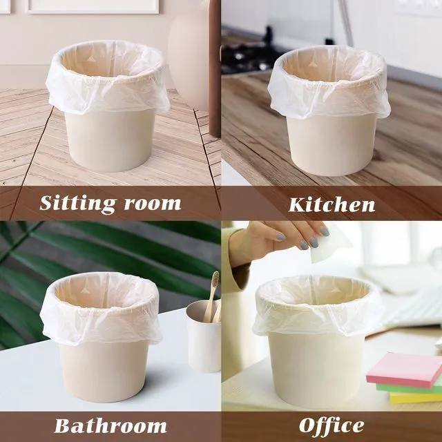 Alt view image 4 of 7 - Teivio Mini Clear Trash Bags 1 Gallon 120 Count Bathroom Garbage Bags