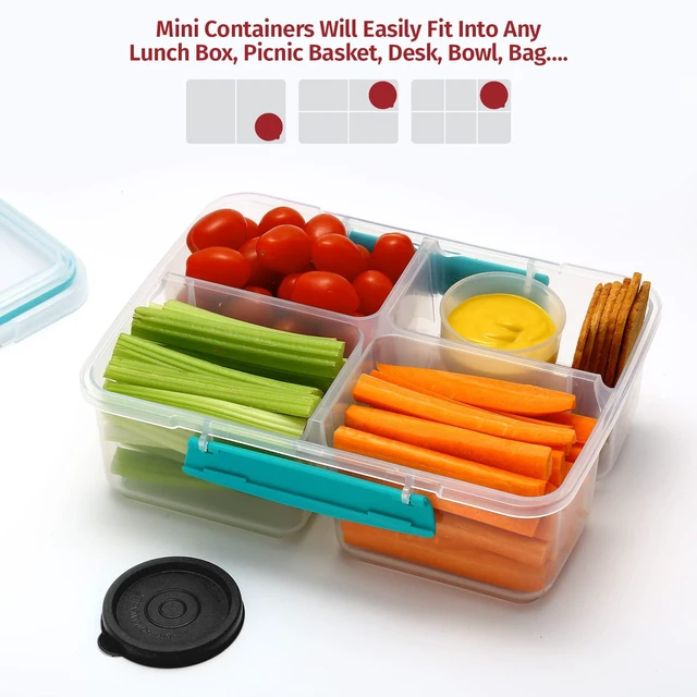 Alt view image 6 of 7 - Condiment Cups with Lids, 8 Pack, 1.3 oz, Leakproof, Reusable, BPA-Free Plastic, for Lunch Box Picnic Travel