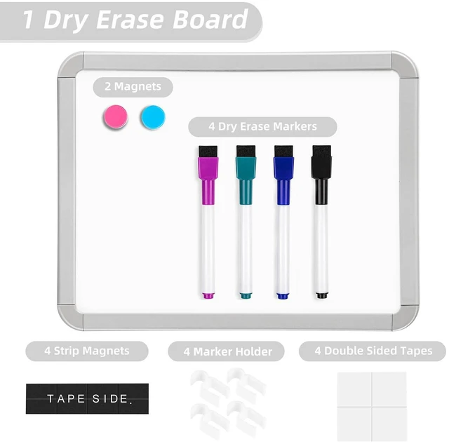 Alt view image 4 of 6 - VUSIGN Small Dry Erase Whiteboard, 8.5 x 11 Inches, for Kids Students Fridge Locker