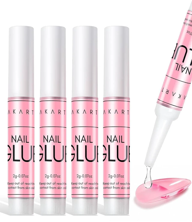 Main image of Makartt Nail Glue 5 x 2g Precision Tubes Air Dry for Press-Ons & Tips