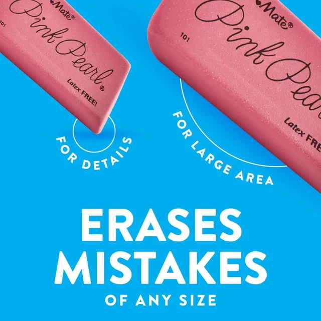 Alt view image 2 of 7 - Paper Mate Pink Pearl Erasers, Medium, 24 Count, Back to School Classroom Teacher Supplies