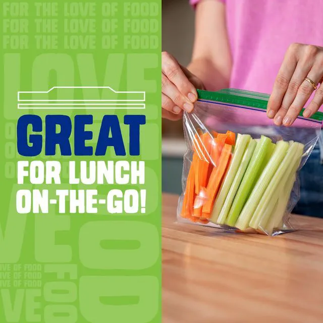 Alt view image 3 of 6 - Ziploc Sandwich & Snack Bags 105 Count, Easy Open & Close