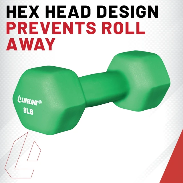 Alt view image 2 of 6 - Lifeline Fitness Neoprene Dumbbell Weights - Multiple Weight Options