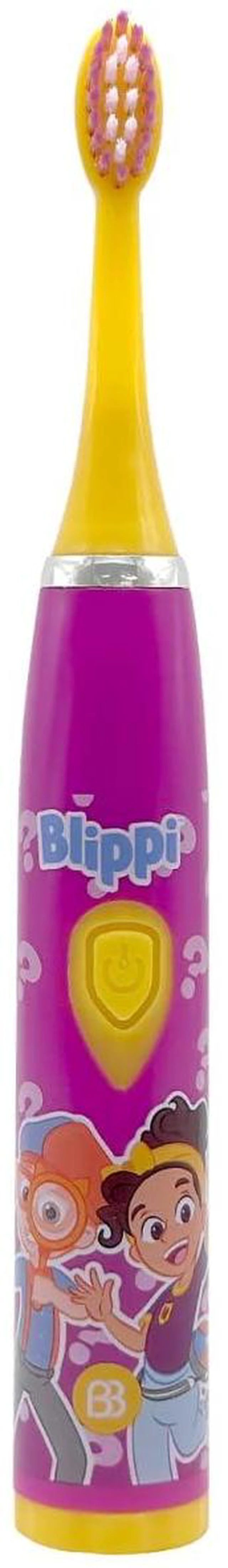 Alt view image 6 of 7 - Brush Buddies Blippi Electric Toothbrush for Kids, Battery Powered Sonic, Soft Bristles, Toddler Oral Care, Purple