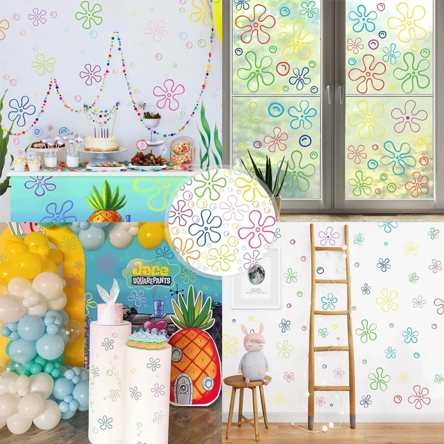 Alt view image 4 of 7 - 156PCS Under The Sea Wall Decals Colorful Bubble & Flower Stickers for Kids Room, Bathroom, Windows, Laptop, Birthday Party Decor 6 Sheets 30x20cm, Static Cling, Removable, Ocean Theme
