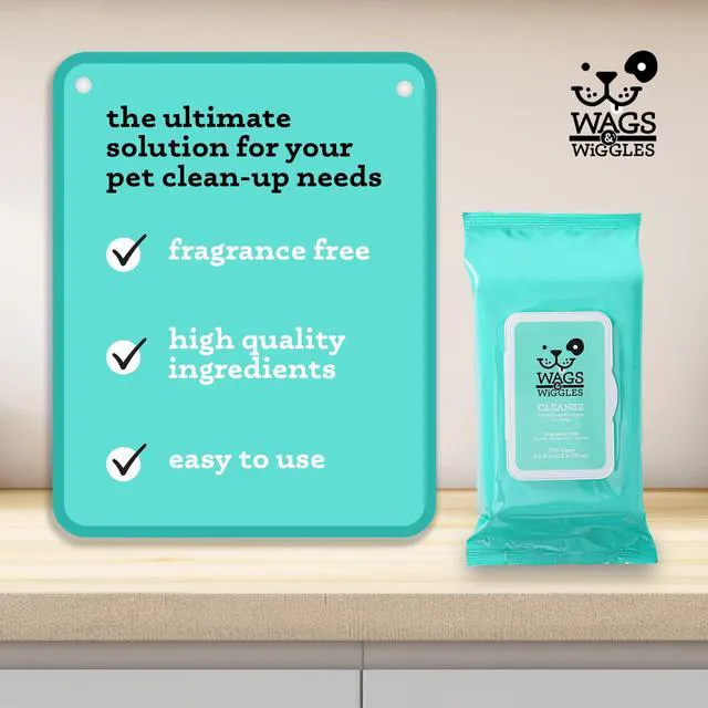 Alt view image 5 of 6 - Wags & Wiggles Hypoallergenic Dog Wipes, Fragrance-Free, 100 Count