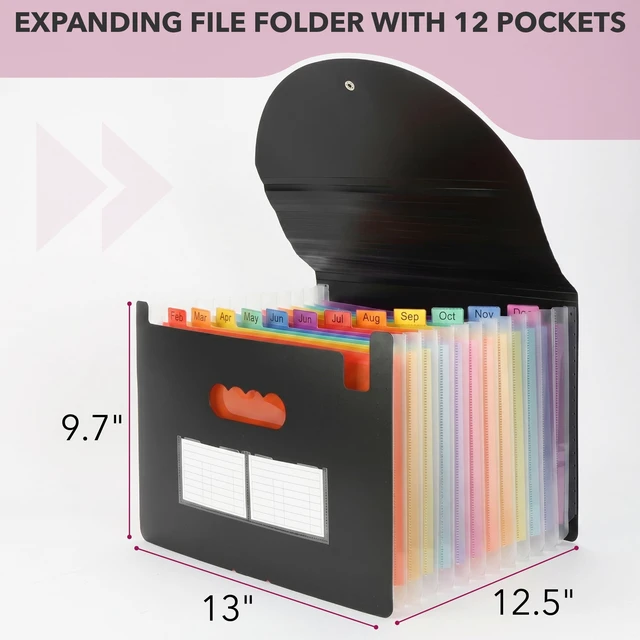 Alt view image 5 of 7 - Mr. Pen Accordion File Organizer, Expanding File Folder with 12 Pockets