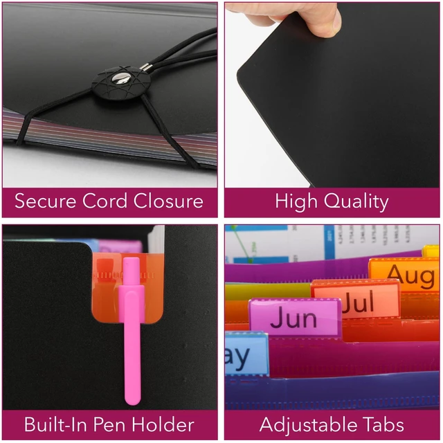 Alt view image 3 of 7 - Mr. Pen Accordion File Organizer, Expanding File Folder with 12 Pockets