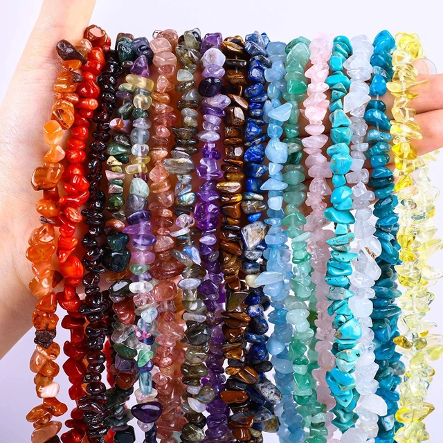 Alt view image 6 of 7 - 200pcs Natural Chip Stone Beads Gemstone Healing Crystal Loose Rocks