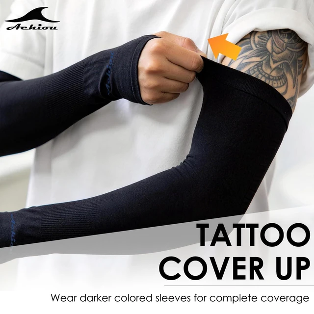 Alt view image 3 of 6 - Achiou Arm Sleeves UV Protection Cooling Sports for Men Women