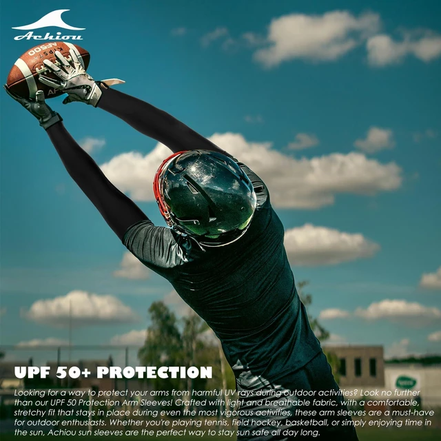 Alt view image 2 of 6 - Achiou Arm Sleeves UV Protection Cooling Sports for Men Women