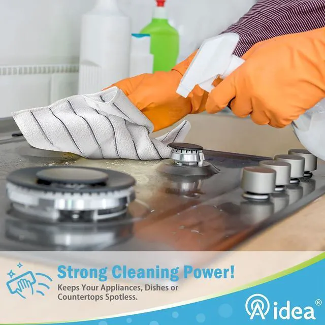 Alt view image 3 of 6 - AIDEA Kitchen Towels 8-Pack, Absorbent Dish Cloth 12"x12", Multi-Purpose Soft Cloths for Cleaning and Drying