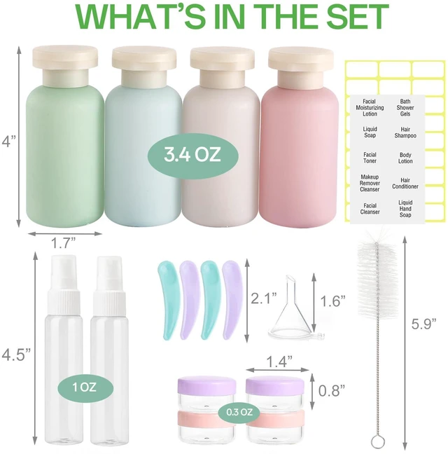 Alt view image 6 of 7 - 18-Pack Leak-Proof Travel Bottles for Toiletries
