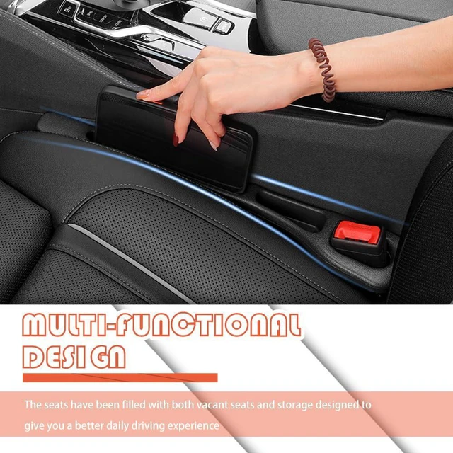 Alt view image 2 of 7 - 2PCS Car Seat Gap Filler Organizer with Storage Slots