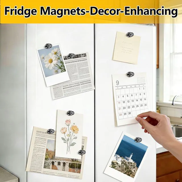 Alt view image 5 of 6 - 16 Pcs Refrigerator Magnets, Whiteboard Magnets, Magnetic Push Pins for Locker, Kitchen, and Office Accessories