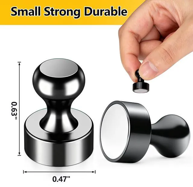 Alt view image 2 of 6 - 16 Pcs Refrigerator Magnets, Whiteboard Magnets, Magnetic Push Pins for Locker, Kitchen, and Office Accessories