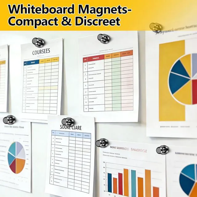 Alt view image 6 of 6 - 16 Pcs Refrigerator Magnets, Whiteboard Magnets, Magnetic Push Pins for Locker, Kitchen, and Office Accessories