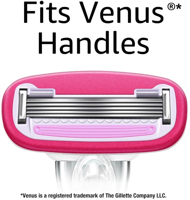 Alt view image 4 of 7 - Amazon Basics Women's 5-Blade Razor, Smooth, Close Shave, Fits Amazon Basics Handle and Venus Handles, Includes 1 Handle, 2 Cartridges, 1 Shower Hanger