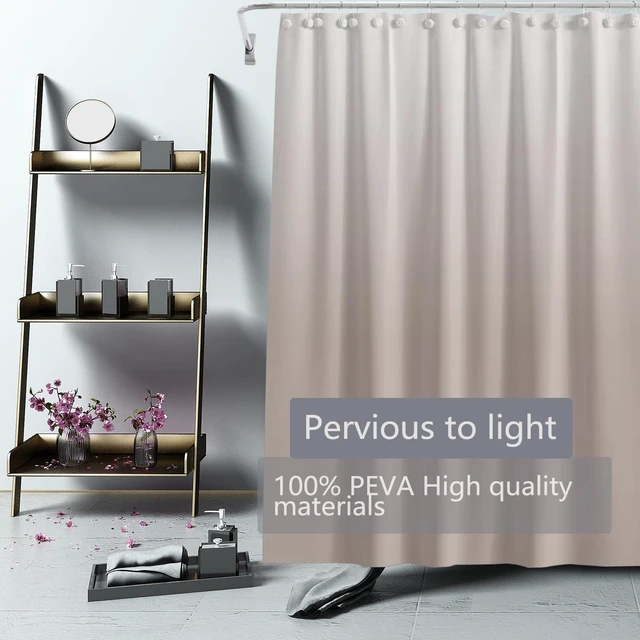 Alt view image 4 of 6 - Plastic Waterproof Shower Curtain Liner 72x72, 4G Lightweight with Grommets Holes and 3 Heavy Duty Magnetic Weights