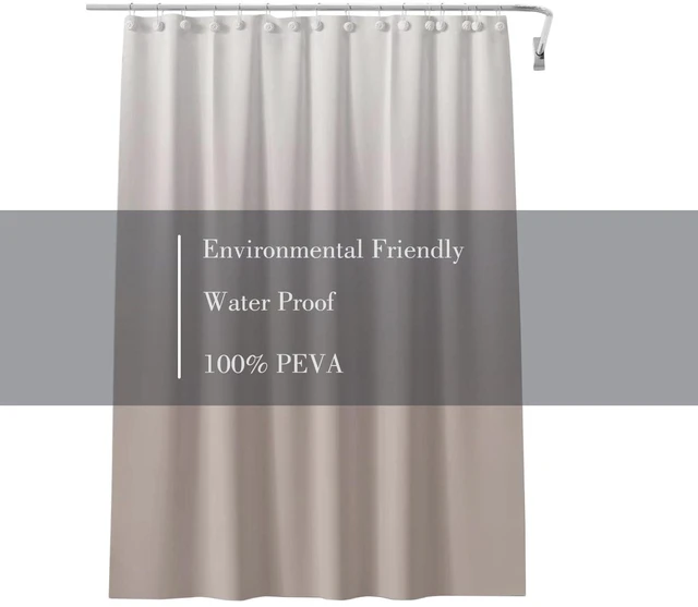 Alt view image 5 of 6 - Plastic Waterproof Shower Curtain Liner 72x72, 4G Lightweight with Grommets Holes and 3 Heavy Duty Magnetic Weights