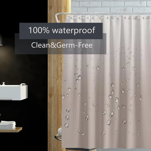 Alt view image 2 of 6 - Plastic Waterproof Shower Curtain Liner 72x72, 4G Lightweight with Grommets Holes and 3 Heavy Duty Magnetic Weights