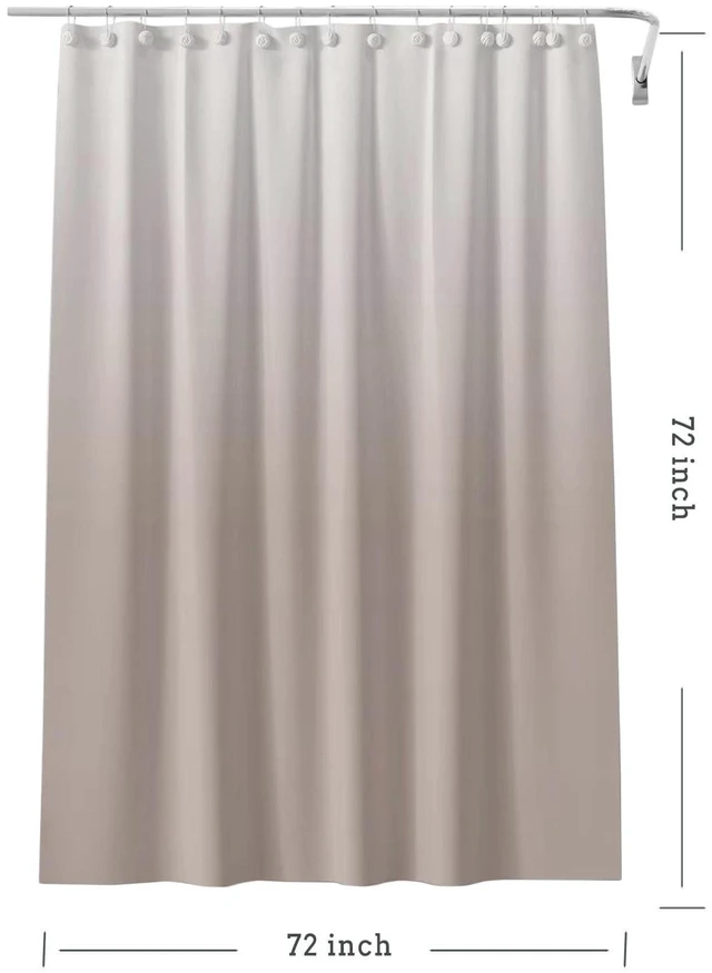 Alt view image 3 of 6 - Plastic Waterproof Shower Curtain Liner 72x72, 4G Lightweight with Grommets Holes and 3 Heavy Duty Magnetic Weights