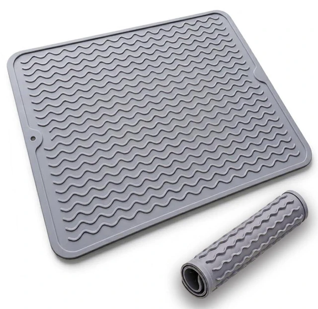 Main image of Silicone Dish Drying Mat, Heat Resistant & Non-Slip for Kitchen Counter