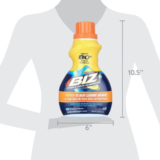 Alt view image 2 of 6 - BIZ Stain and Odor Eliminator Liquid for Tough Stains, 50fl oz