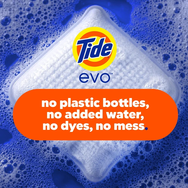 Alt view image 4 of 6 - Tide Evo 6X Cleaning Power Laundry Detergent Tiles, 100% Concentrated, Spring Blast Scent, 16 Count