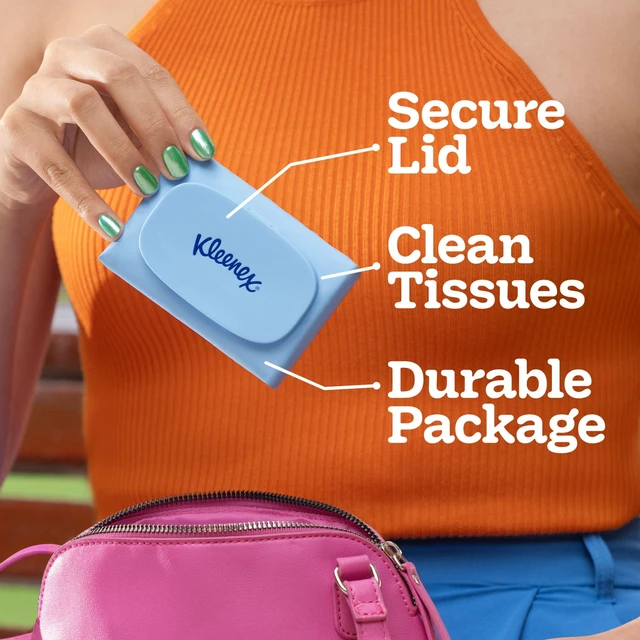 Alt view image 4 of 6 - Kleenex Snap & Go Ultra Soft 3-Ply On-the-Go Facial Tissues, 4 Pack