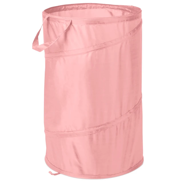 Alt view image 5 of 6 - Mainstays Pop-Up Spiral Polyester Laundry Hamper Pink