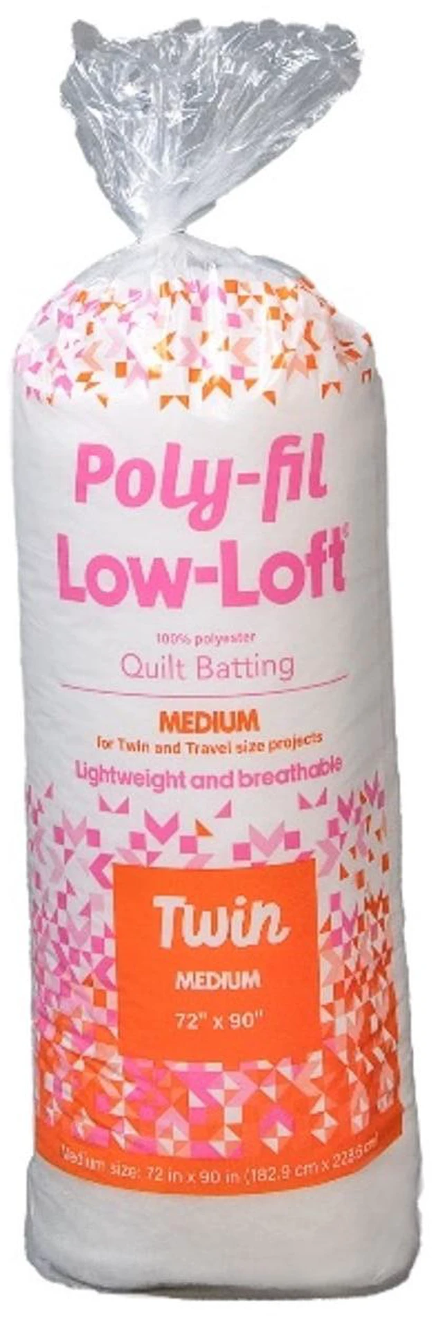Main image of Fairfield Poly-Fil Low Loft Quilt Batting, Premium Polyester, Queen-Size 72" x 90", Ideal for Quilting and Small Projects
