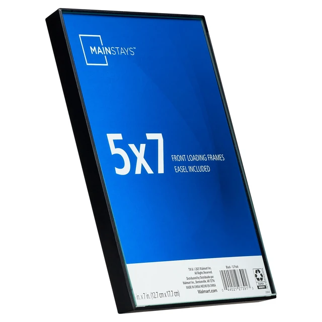 Alt view image 2 of 5 - 4 Pack Mainstays 5x7 Picture Frame, Black Front Loading for Wall or Tabletop