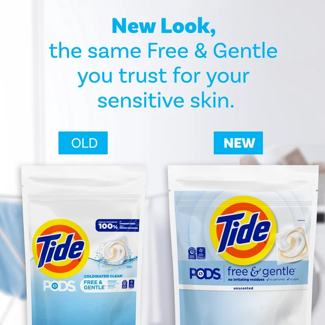 Alt view image 5 of 6 - Tide PODS Free and Gentle Hypoallergenic Unscented Laundry Detergent Pacs, 31 Count