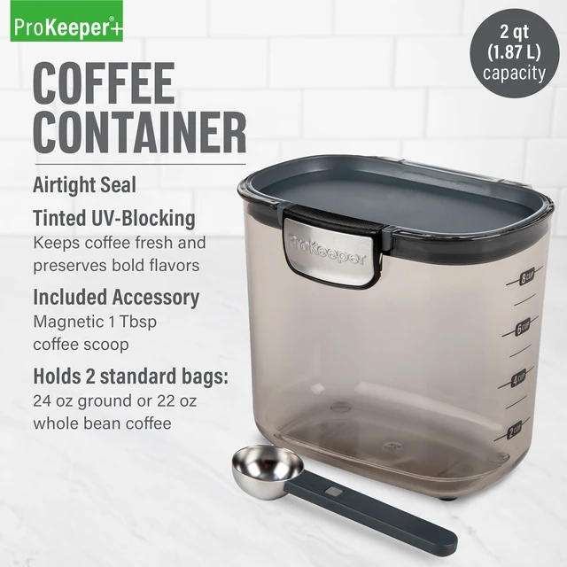 Alt view image 6 of 6 - ProKeeper+ Plastic Coffee Airtight Storage Container for Pantry Organization and Food Storage