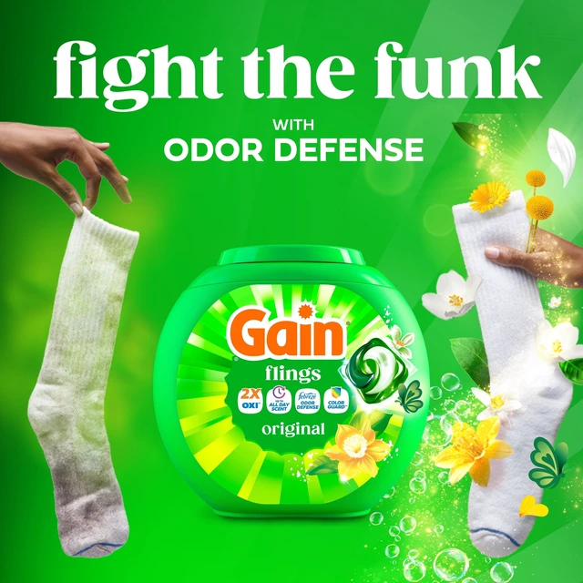 Alt view image 5 of 6 - Gain Flings 4-in-1 Oxi Boost and Febreze Laundry Detergent Pacs, Original Scent, 31 Count