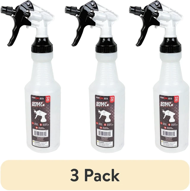 Main image of Stout Stuff Plastic Wide Mouth Empty Spray Bottle, 32oz, 3 Pack