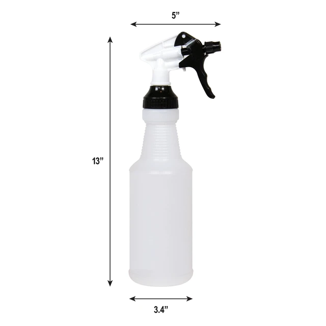 Alt view image 2 of 6 - Stout Stuff Plastic Wide Mouth Empty Spray Bottle, 32oz, 3 Pack